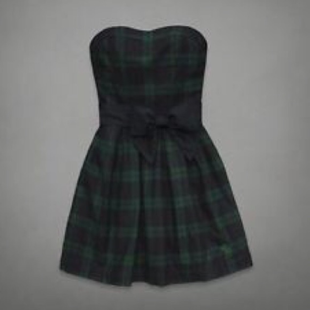 ONE LEFT Abercrombie & Fitch Strapless Plaid Dress - Picture 2 of 3